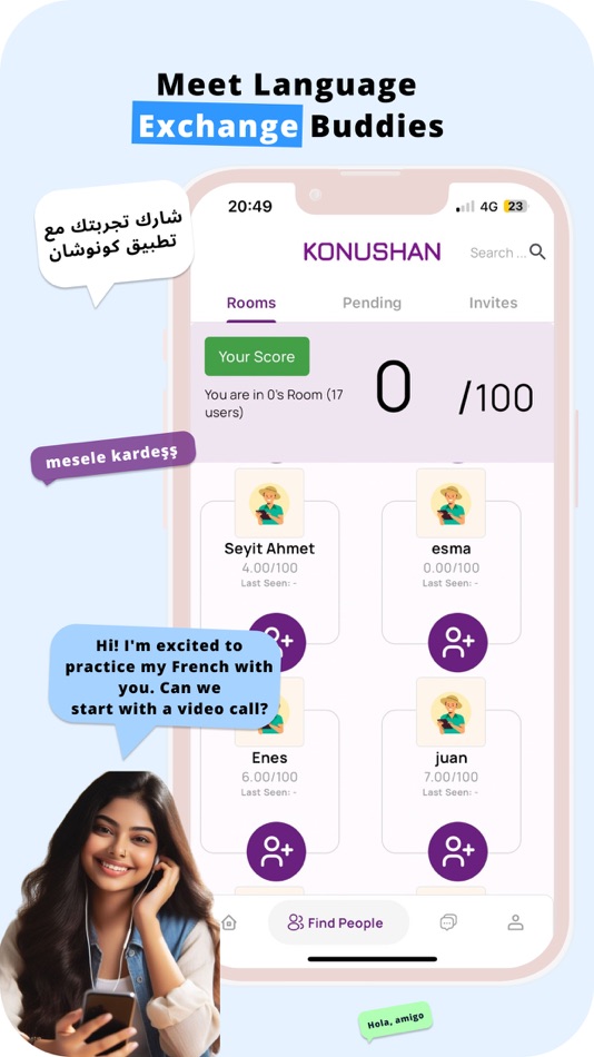 #1. Konushkan: Language Exchange (iOS) 来自: Mesut Toruk