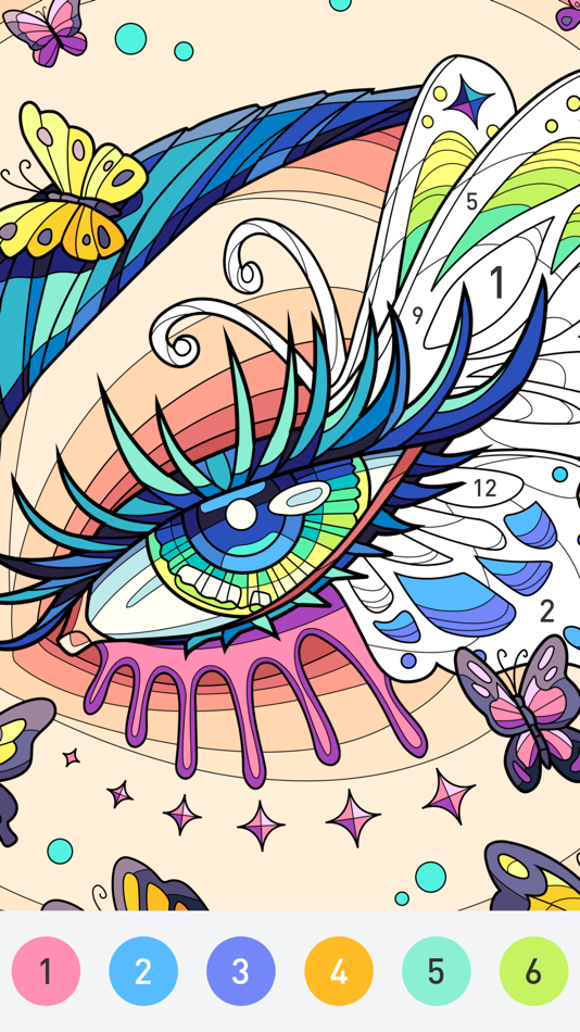 #6. Tangle Color by Number Book (iOS) 由: 少婷 余