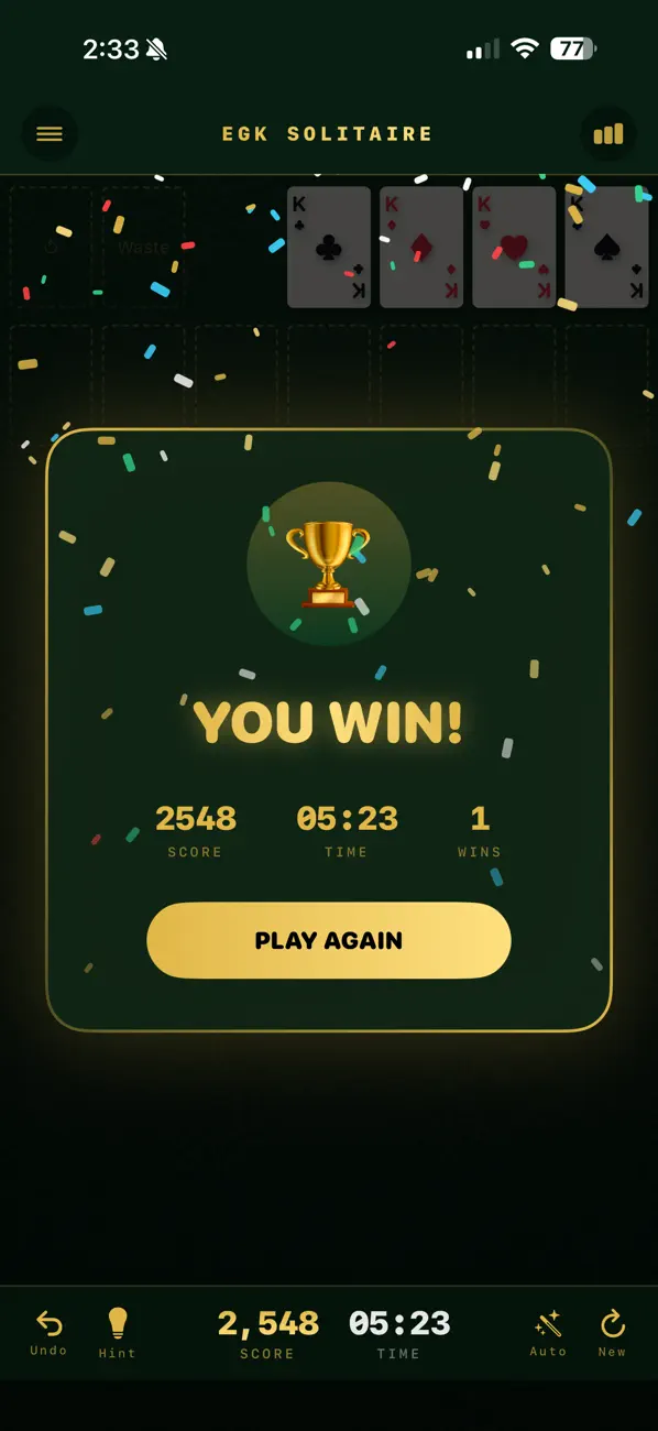 Screenshot #1 pour EGK Solitaire