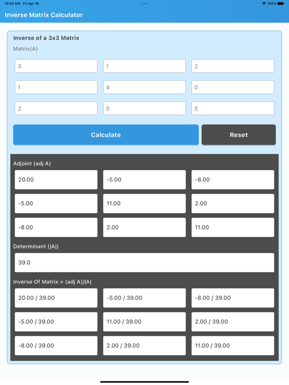 Screenshot #5 pour Inverse Matrix Calculator