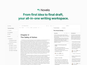 Novela: Writing app for novels iPad screenshot