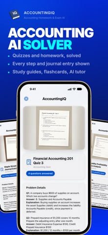 Accounting AI Homework Solver iPhone screenshot