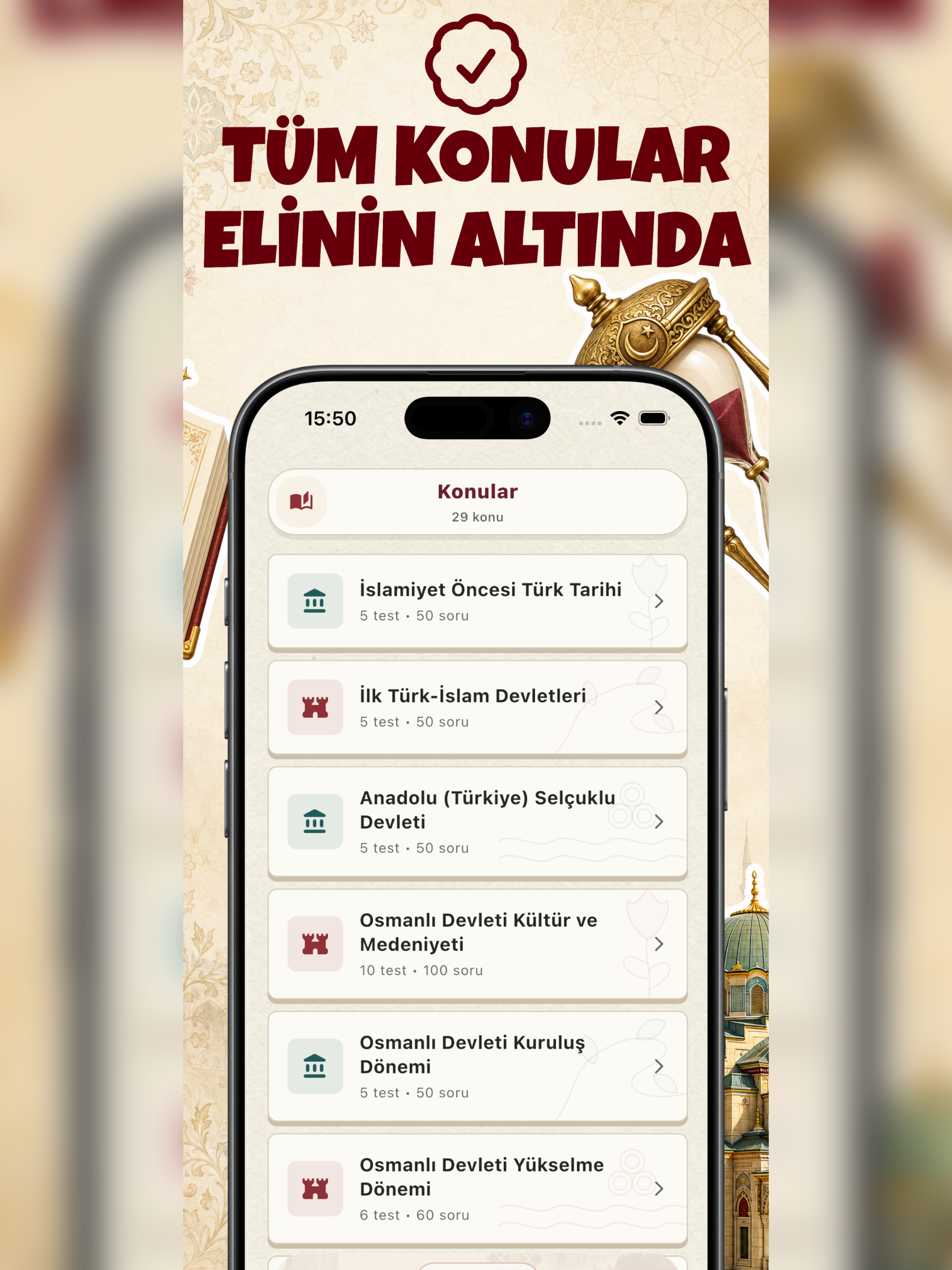 KPSS AGS: Tarih Soru Kartları screenshot 8