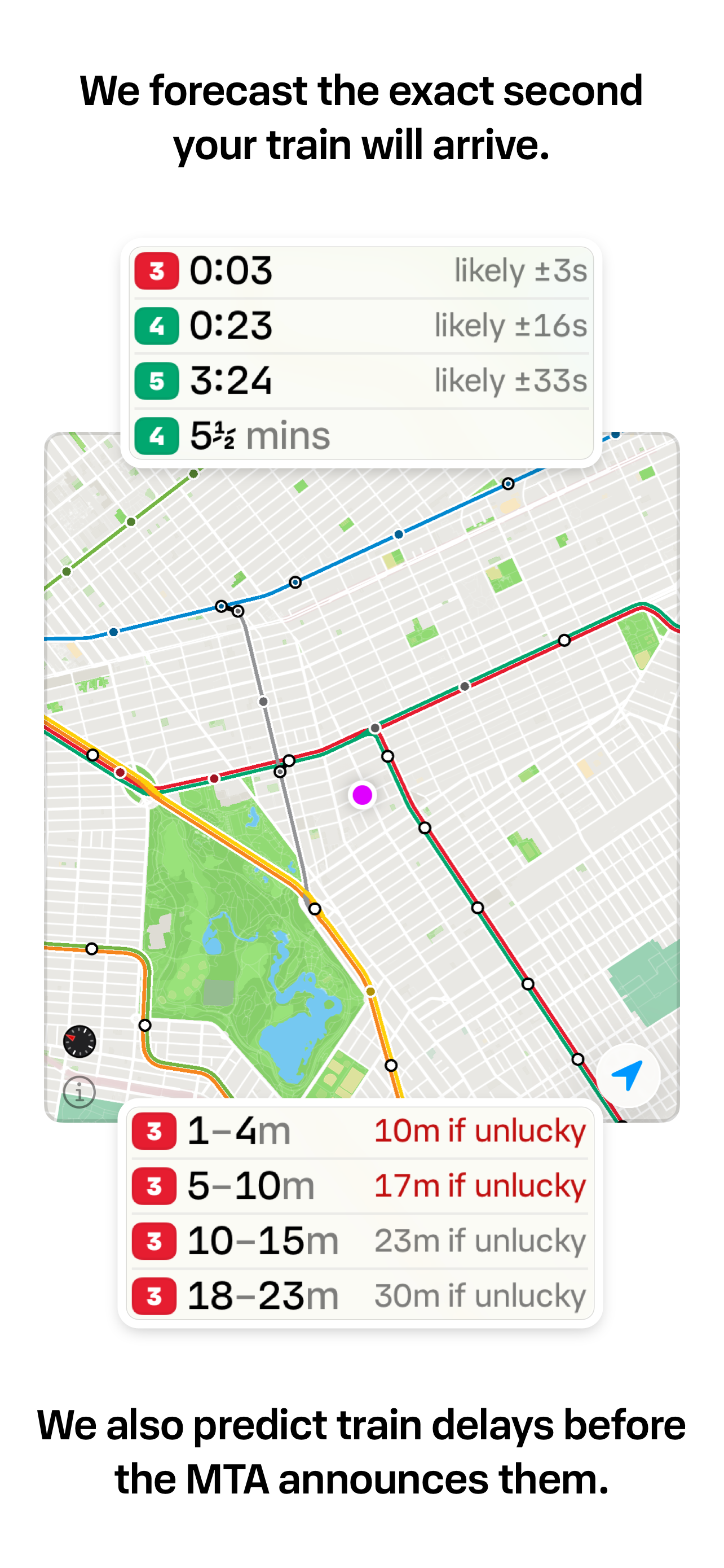 Third Rail: NYC Transit ETAs screenshot 2