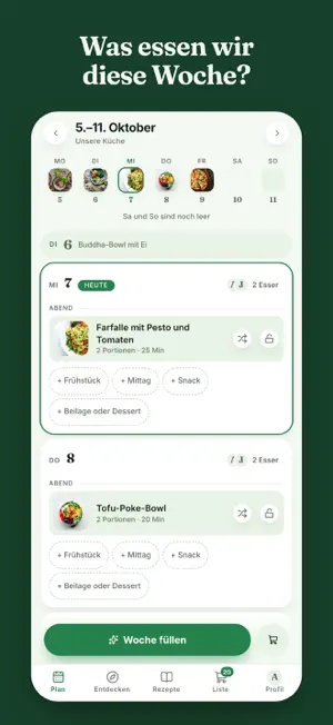 Wochenmahl: Einkaufszettel screenshot 2