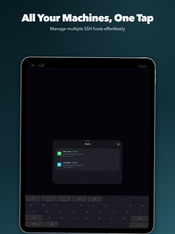 AgenTTY: SSH Client iPad screenshot