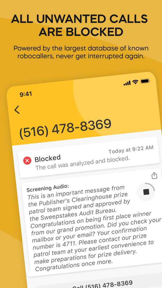 #3. Nomorobo Max Spam Call Blocker (iOS) بواسطة: Telephone Science Corporation
