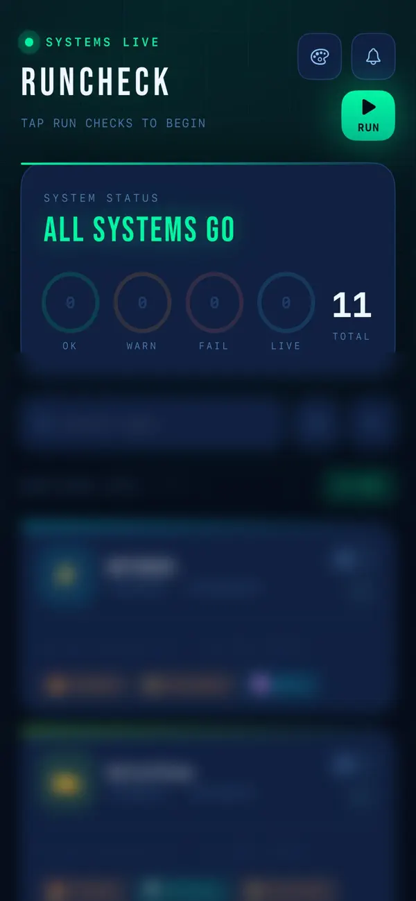 Screenshot #1 pour RunCheck Console