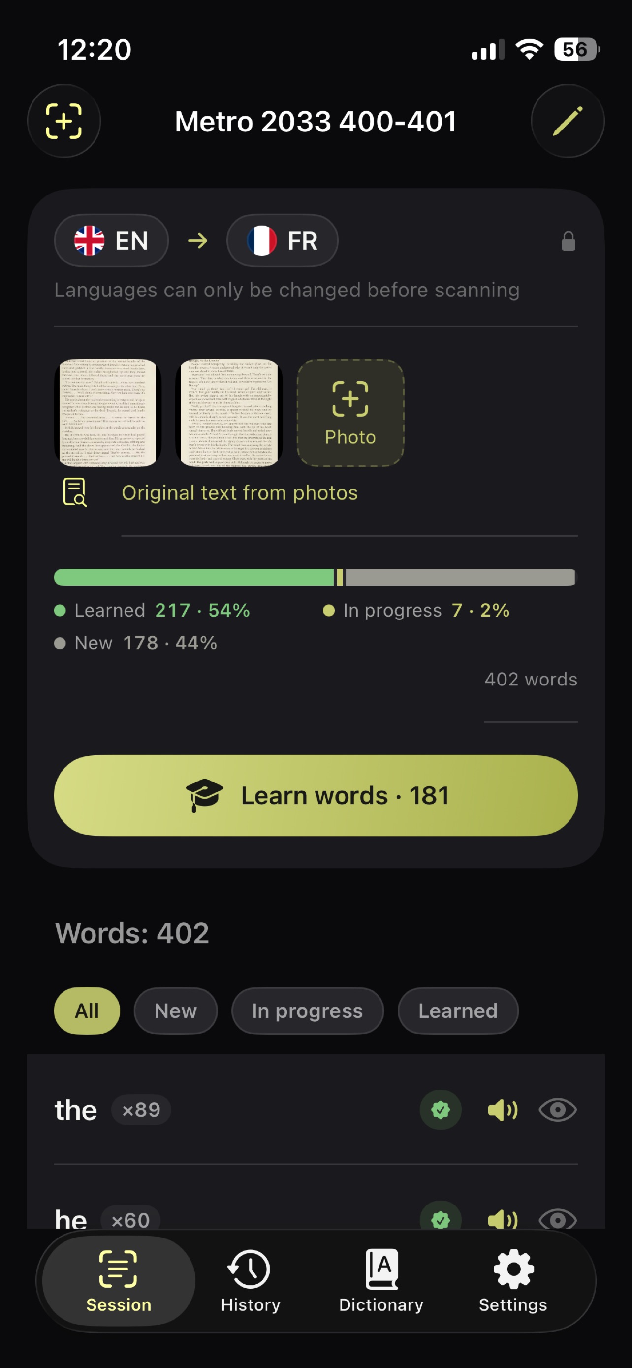 Screenshot 1 of Worso: Learn Words From Books