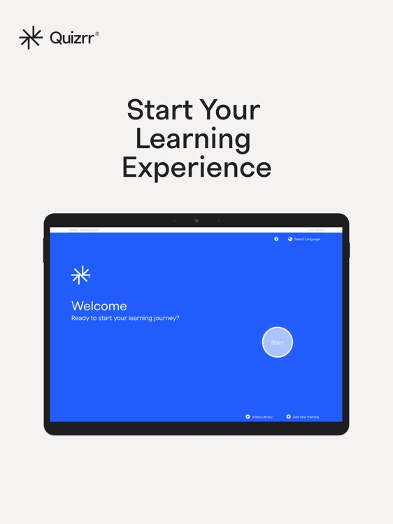 Quizrr Tablet Training