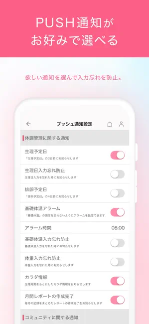 妊活・生理 ラルーン｜生理管理アプリ 基礎体温・周期やピル iPhone screenshot 5