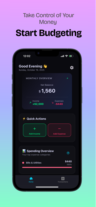 Budgetx - Personal Budgeting Screenshot 1 of 3