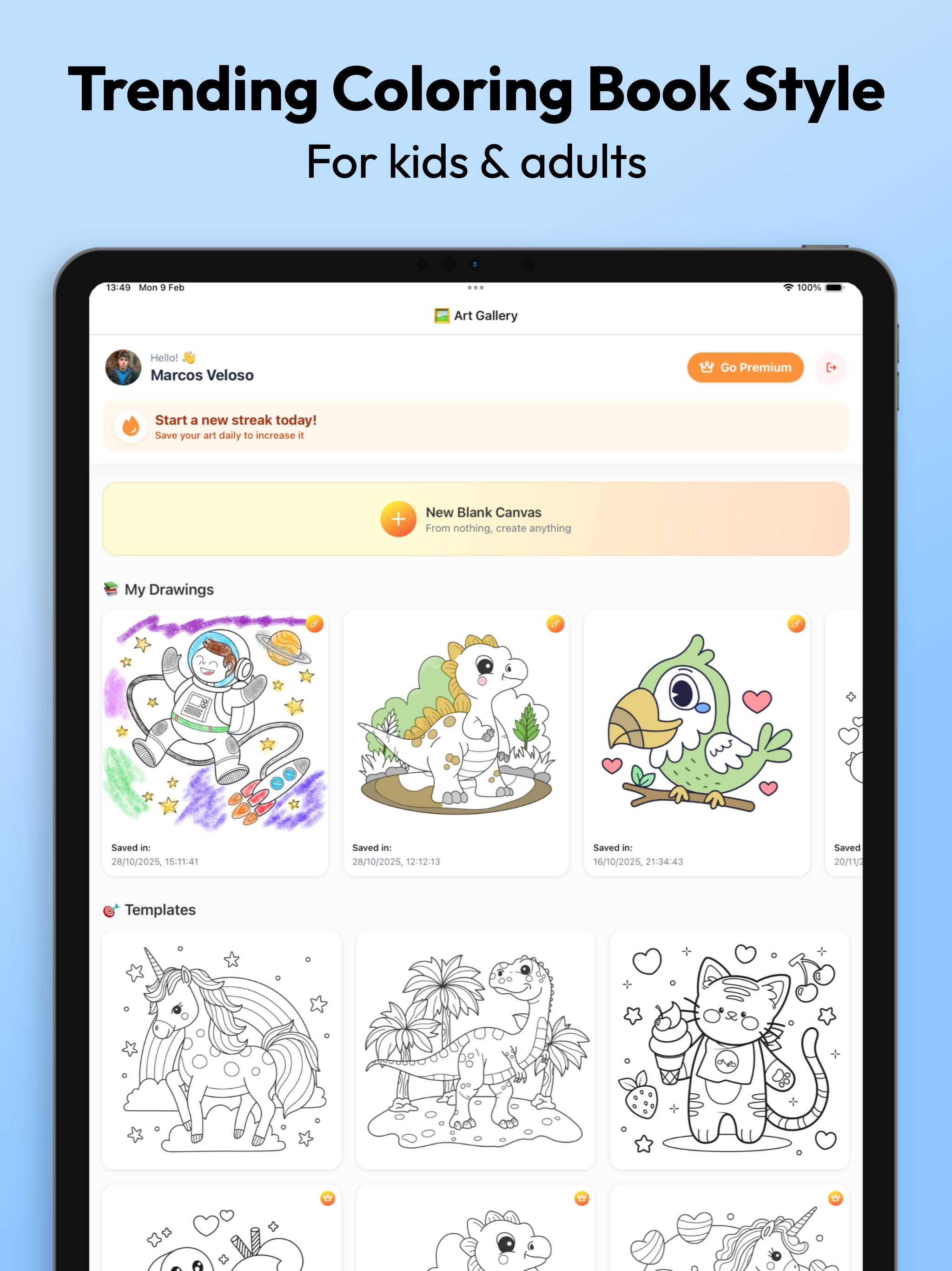 FingerPen: Colouring Book App