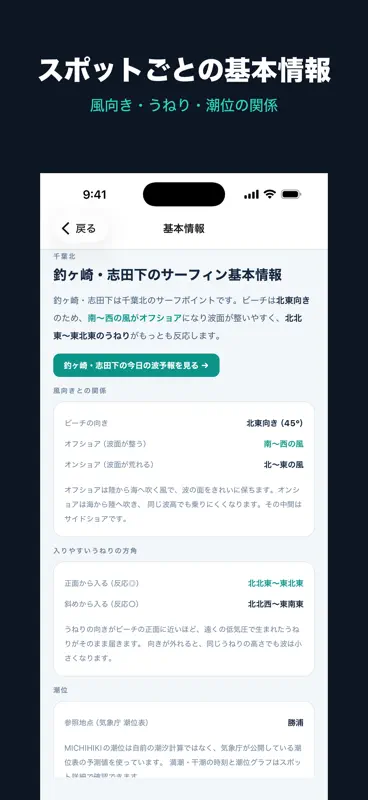 サーフィン波予報・潮見表 MICHIHIKI screenshot 6 of 6