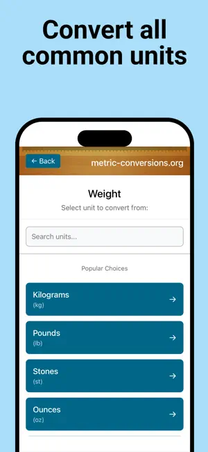 Metric Conversion tool screenshot 3