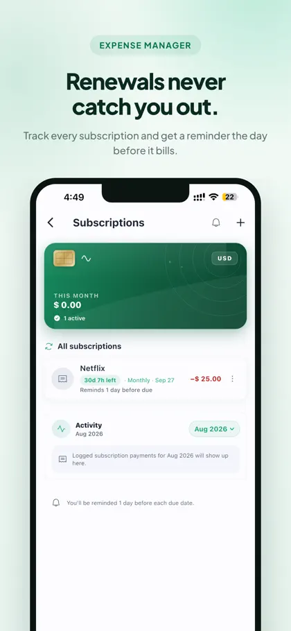 Expense Tracker & AI Budget ekran görüntüsü 6 / 6