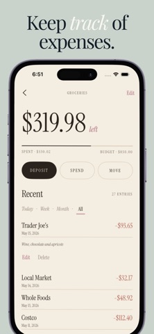 Envy: Envelope Budget Planner iPhone screenshot