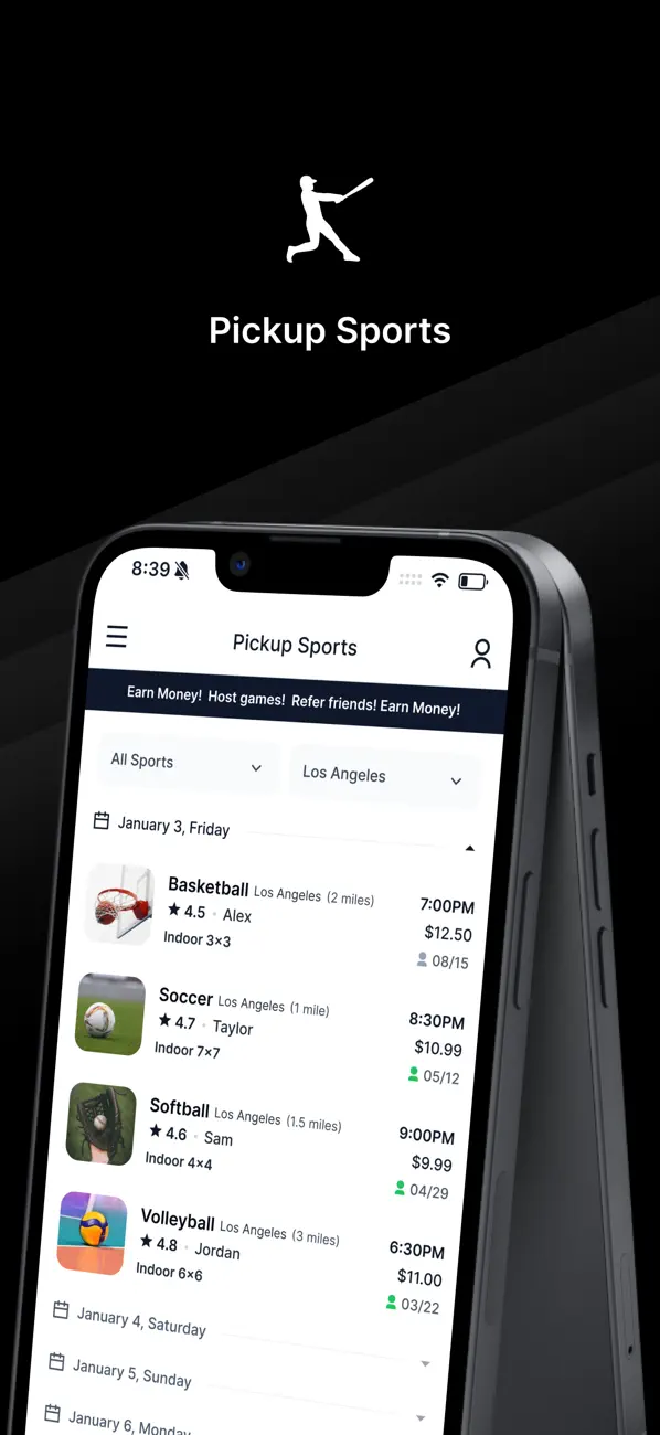 Screenshot #1 pour Pickup Sports IM Leagues