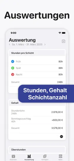 Screenshot von Supershift - Dienstplan auf dem iPhone 6