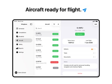 Wingbase iPad screenshot