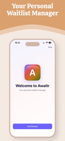 Awaitr - Waitlist Tracker screenshot