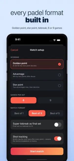 Padel Score Tracker & Stats screenshot 3