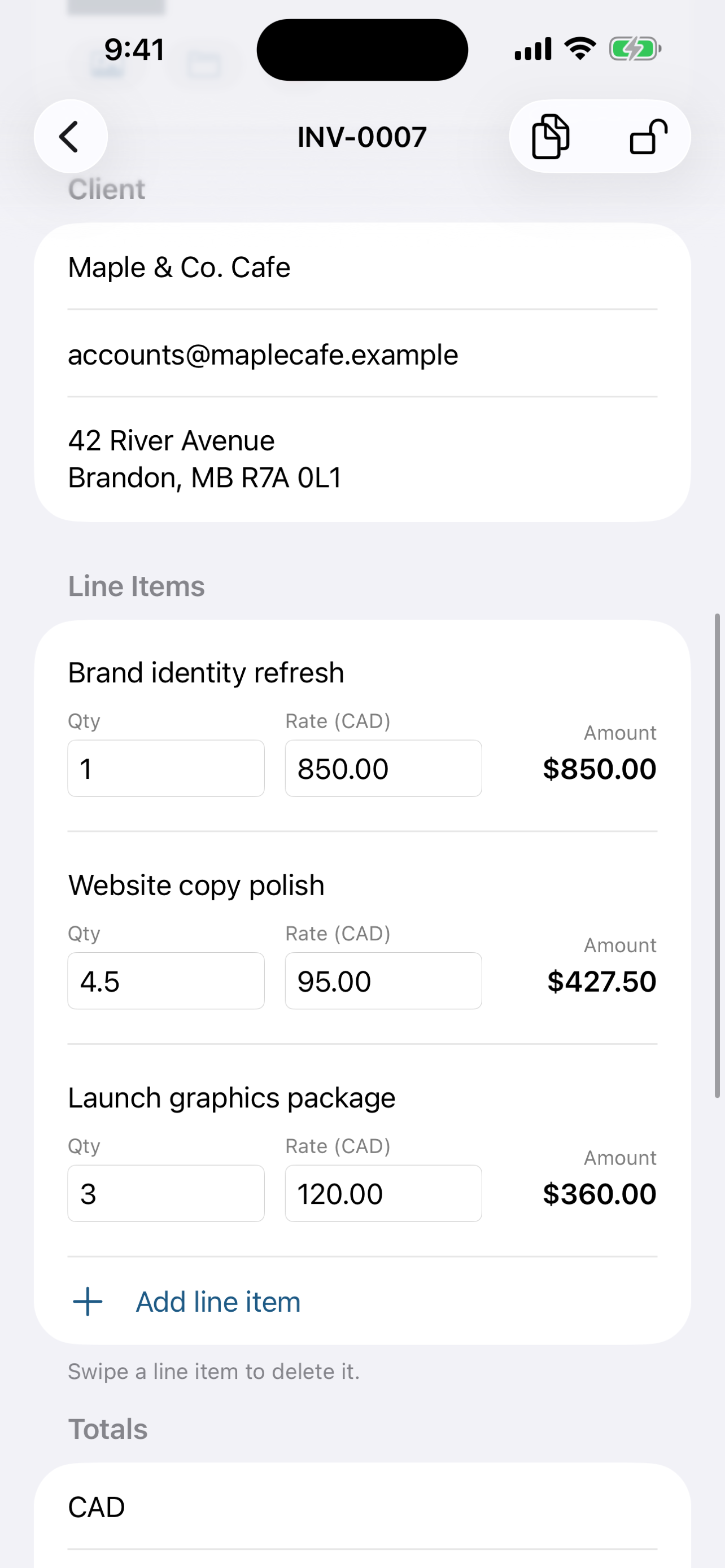 60-Second Invoice Maker screenshot 2
