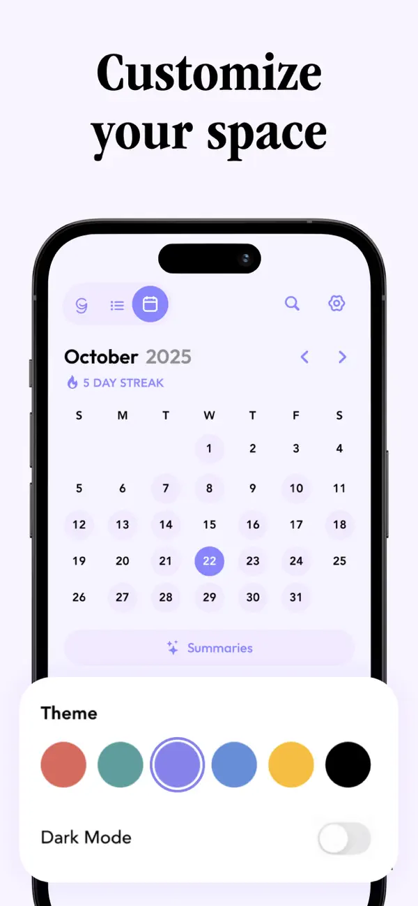 Glimpse - Voice Journal iOS app screenshot showing feature 3