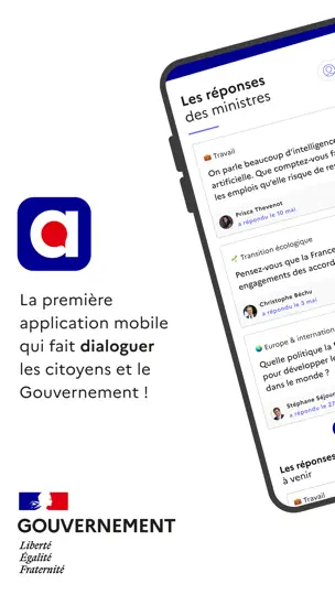 Capture d'écran de Agora - Citoyens & Gouv sur iPhone 1