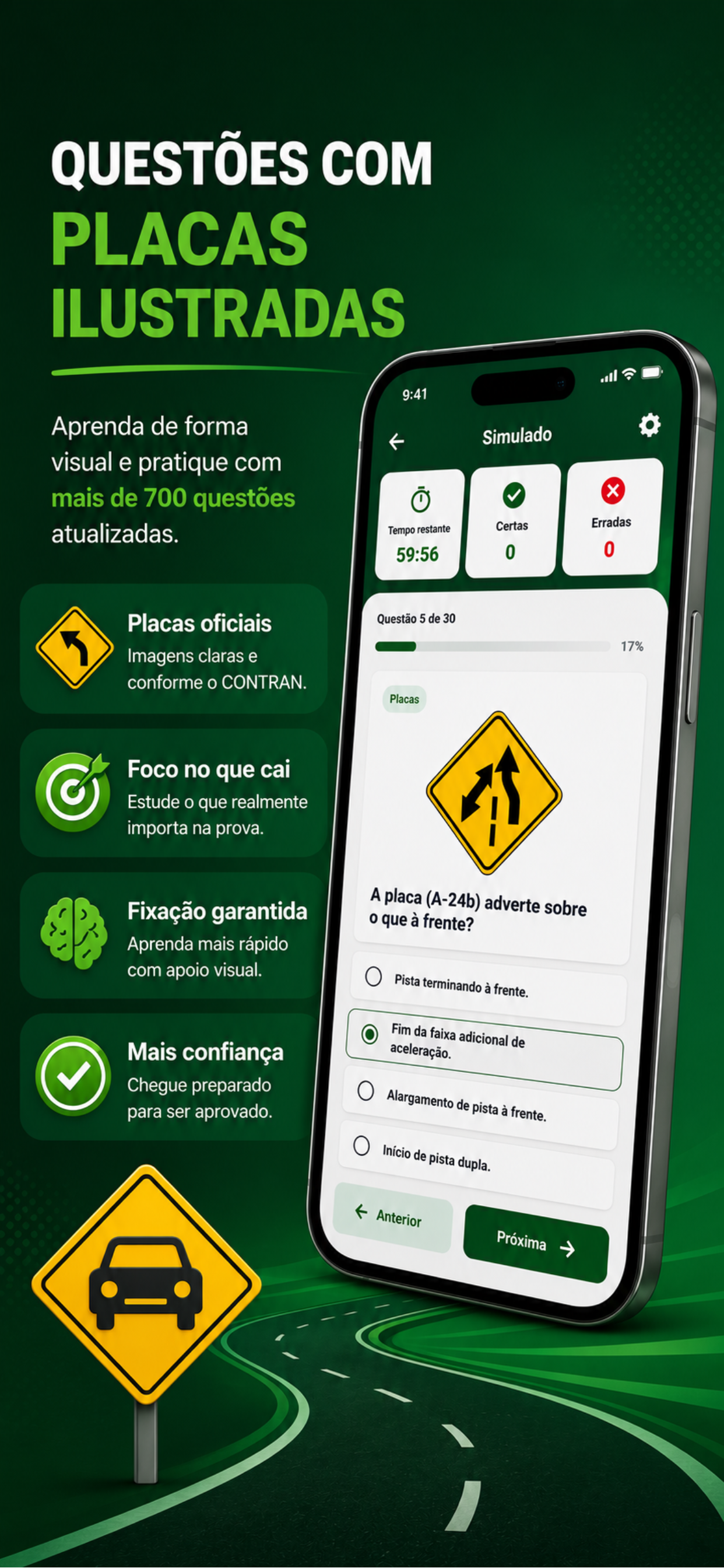 Simulado CNH Detran 2026 screenshot 4