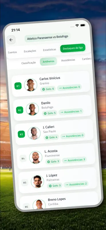 Futebol Brasileiro - Ao Vivo screenshot 6 of 7
