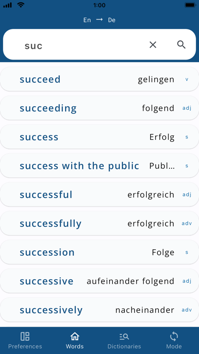 German English Dictionary EnDe Screenshot