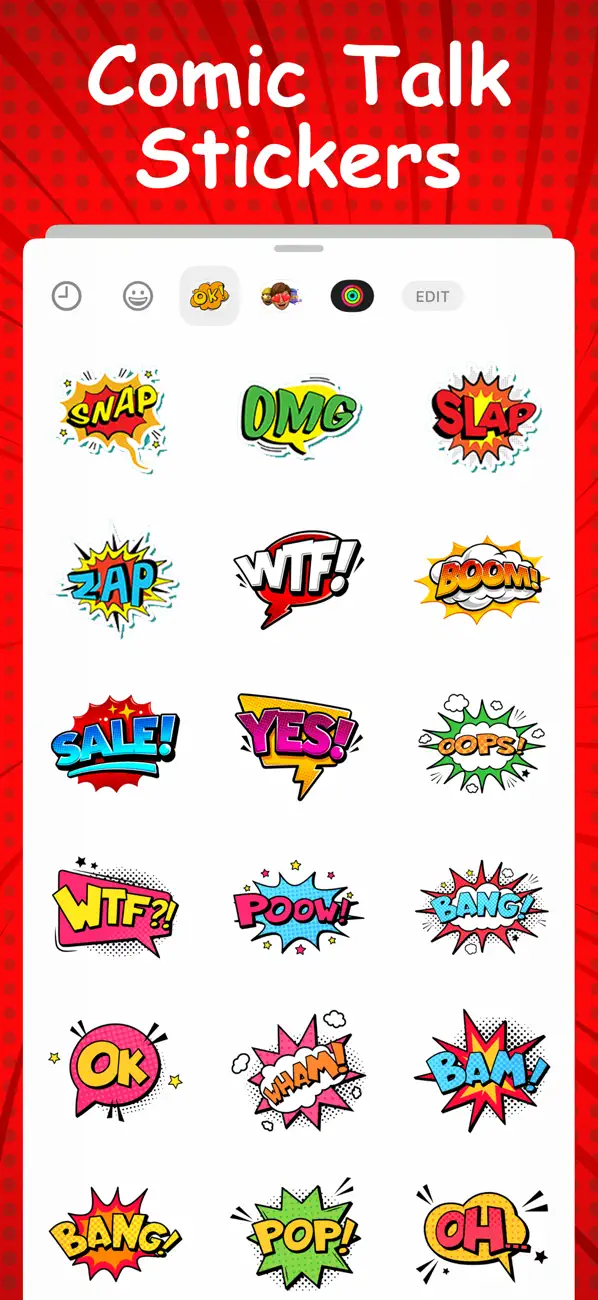 Screenshot #2 pour Comic Talk Stickers!