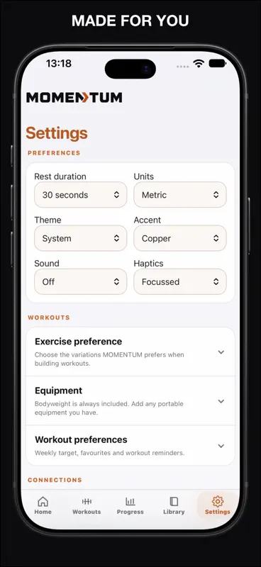 MOMENTUM: Home Workouts screenshot 4 of 6