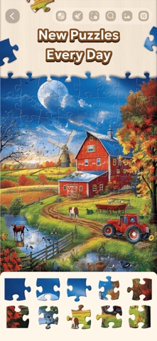 Jigsaw Puzzle - Countryside iPhone screenshot