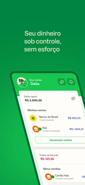 Organizze - Finanças pessoais iPhone screenshot 1