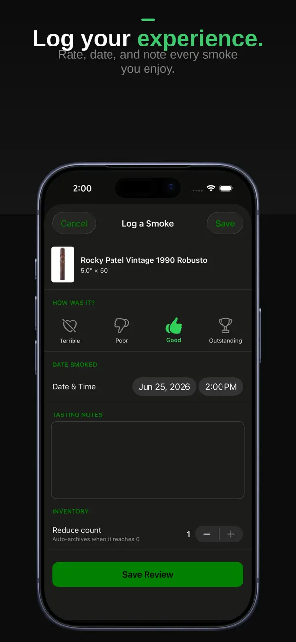 Ash Tag - AI Cigar Collection Screenshot 5
