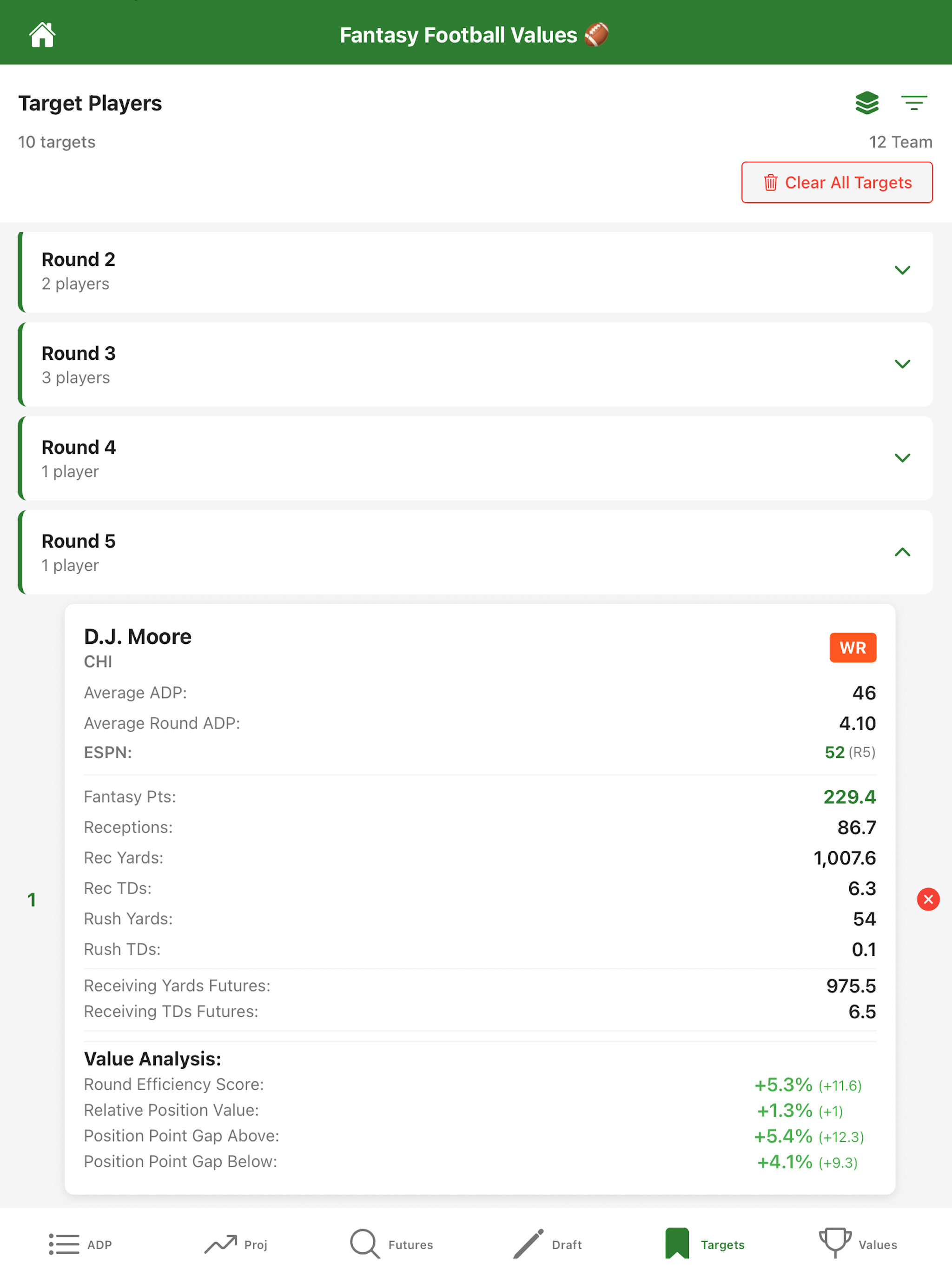 Fantasy Football Values screenshot 12