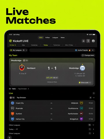 Kickoff LIVE iPad screenshot