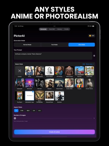 AI Image Generator - PictorAI iPad screenshot