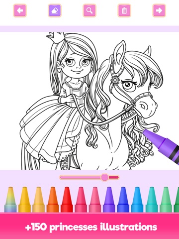 Magic Princess Coloring Book . iPad screenshot