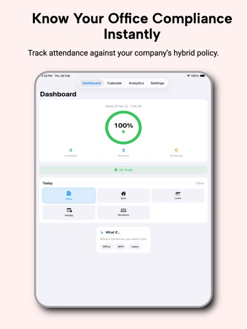 OfficeComply: RTO Tracker iPad screenshot
