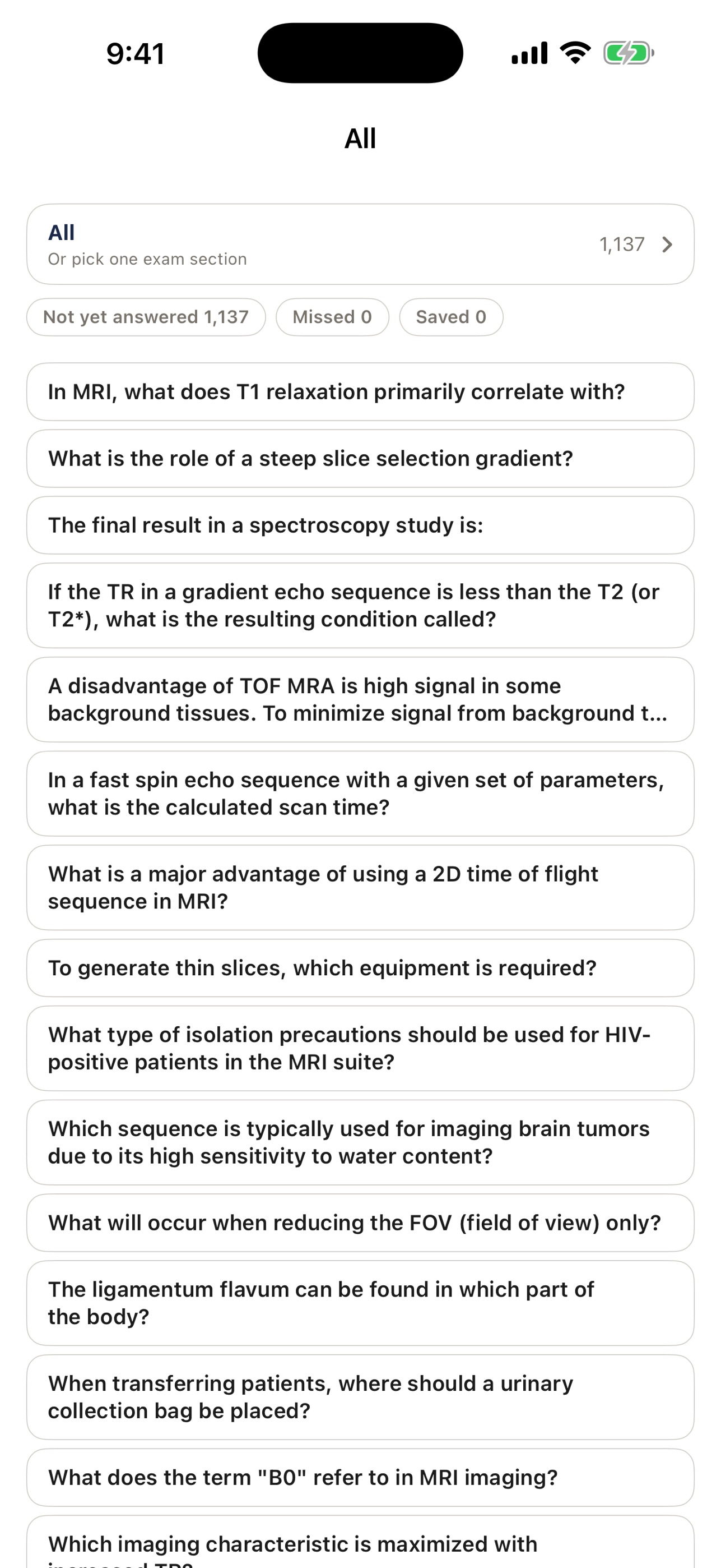 Screenshot 4 of ARRT MRI Exam Prep 2026