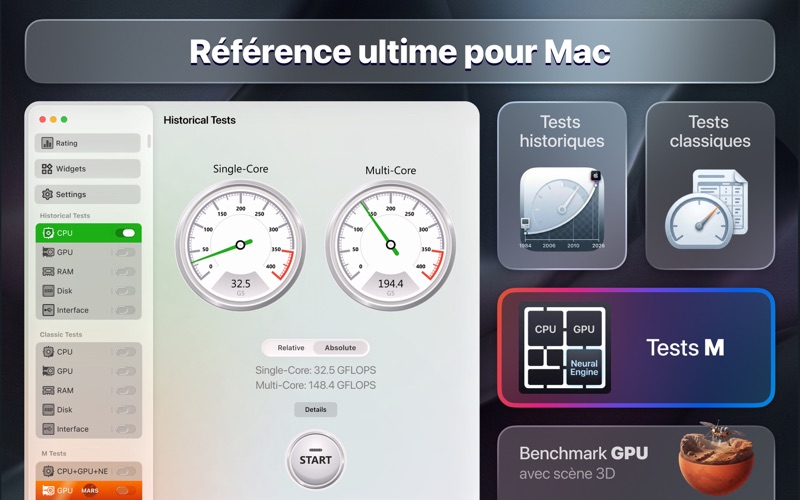 Screenshot #1 pour Test de Performance: PC Info