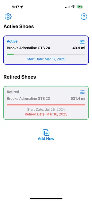 Tread Tracker Miles screenshot 1