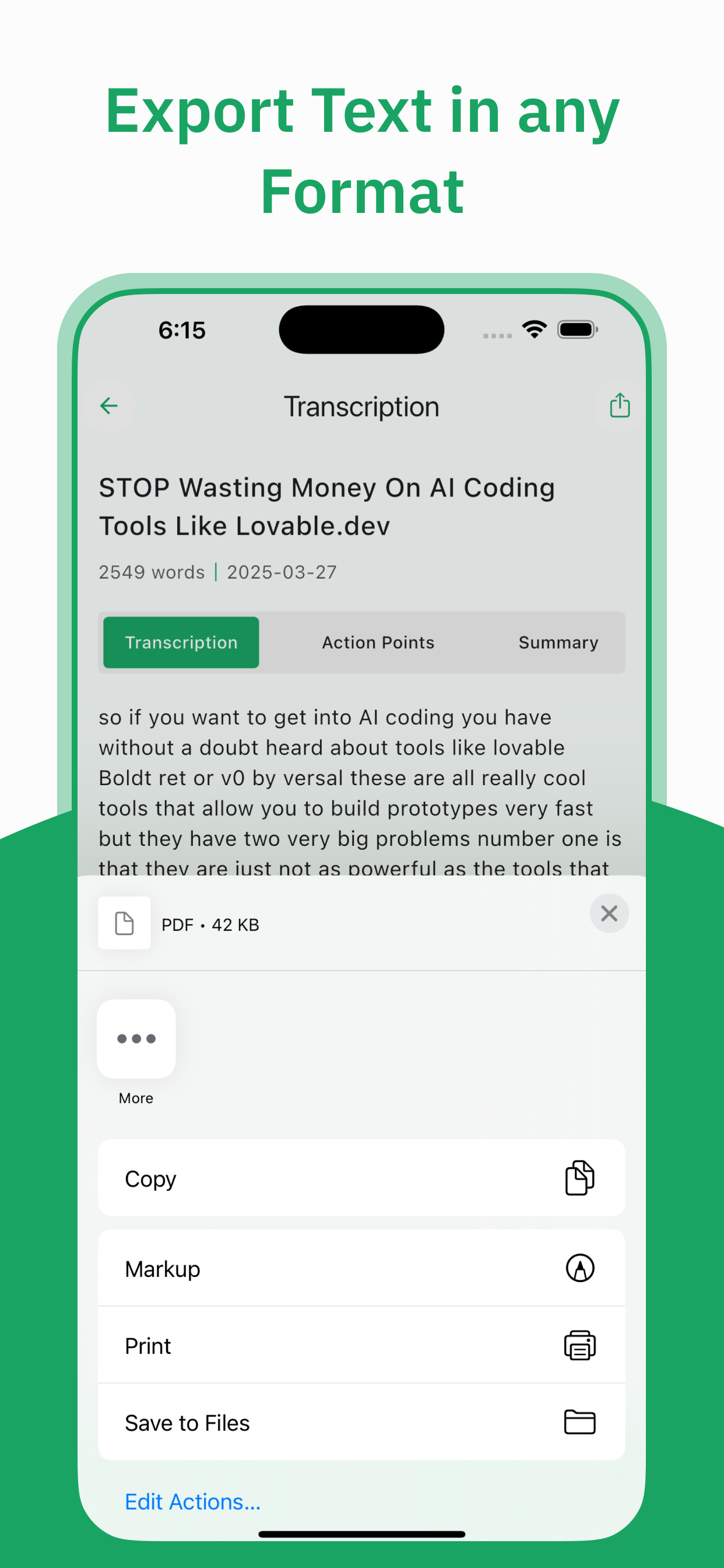 AI Transcribe Voice Memos screenshot 7