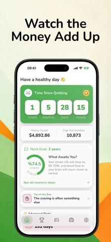 Stop Smoking: Quit Tracker Screenshot 2 of 6