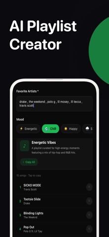 Plaist: Playlist Name AI Screenshot 2 of 4