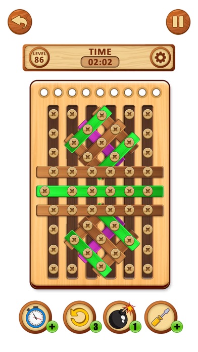 Wood Bolts Brain Puzzle Tease Screenshot