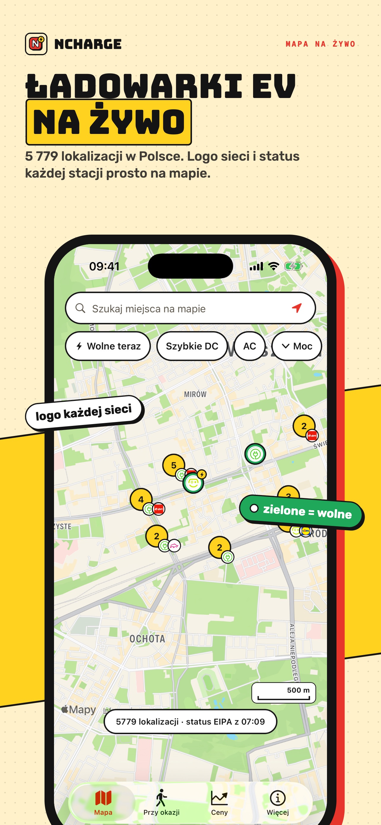 Screenshot 1 of ncharge — ładowarki EV na żywo